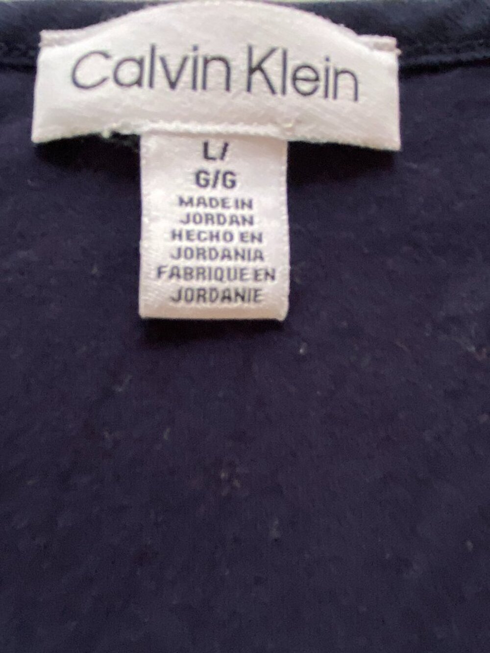 Calvin Klein‎ Womens Navy Blue Cap Sleeve Pocket High-Low Hem Top Size L - Picture 11 of 11